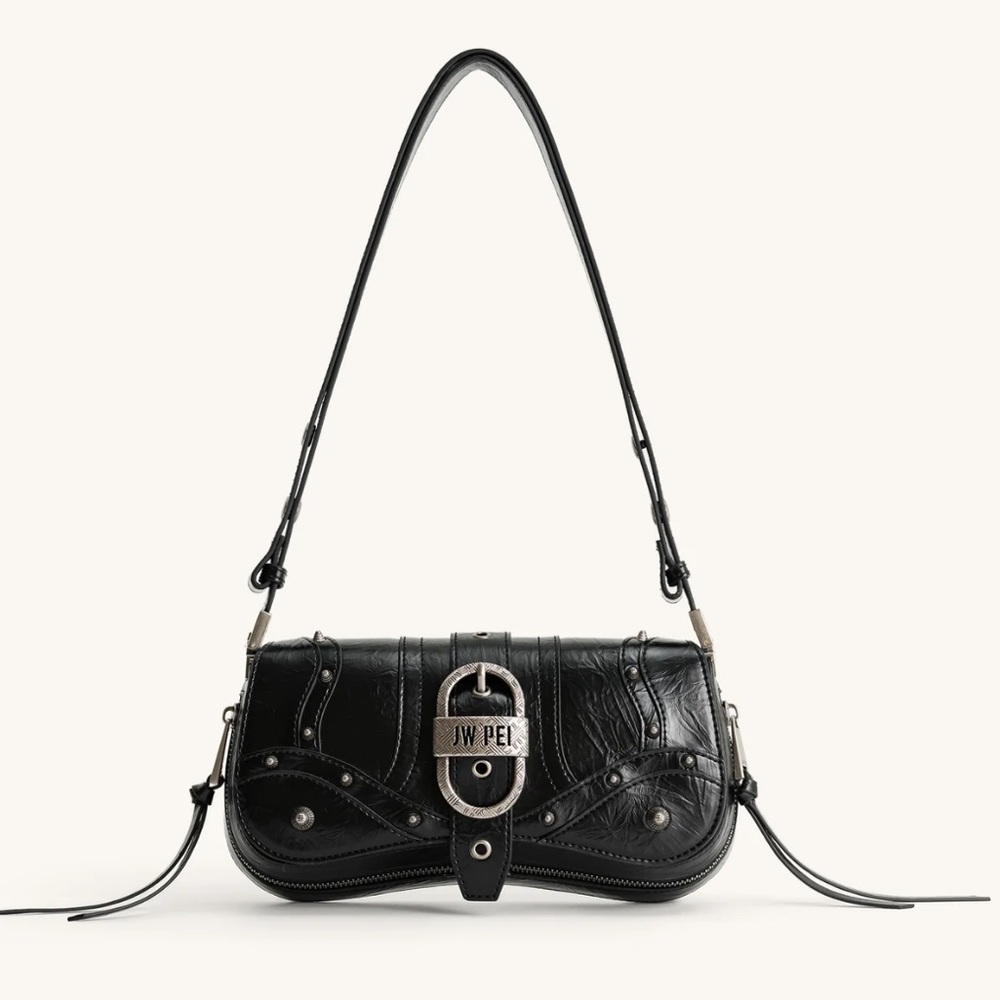 JW PEI Joy Crushed shoulder bag in black
